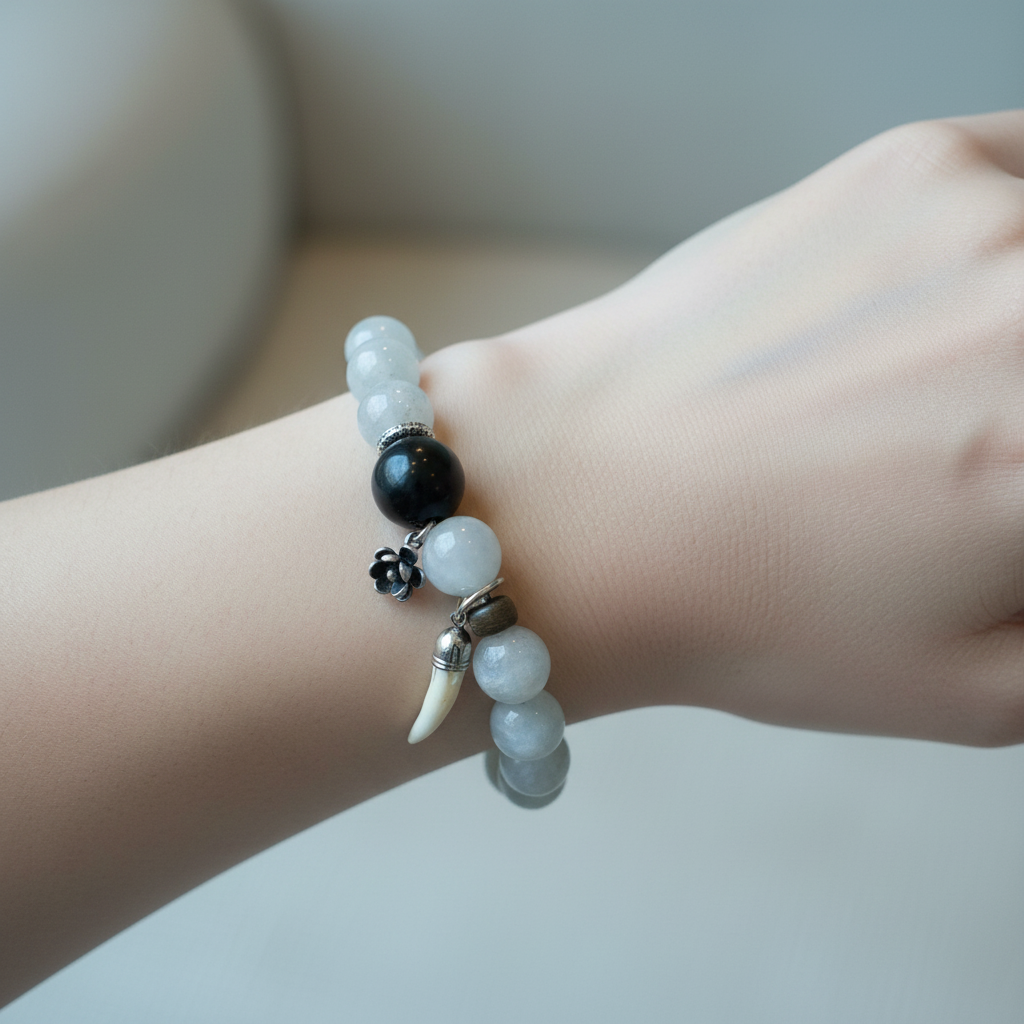 Water Element Bracelet worn on fair skin wrist