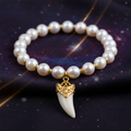 Pearl & Animal Tooth Bracelet I - Metal Element