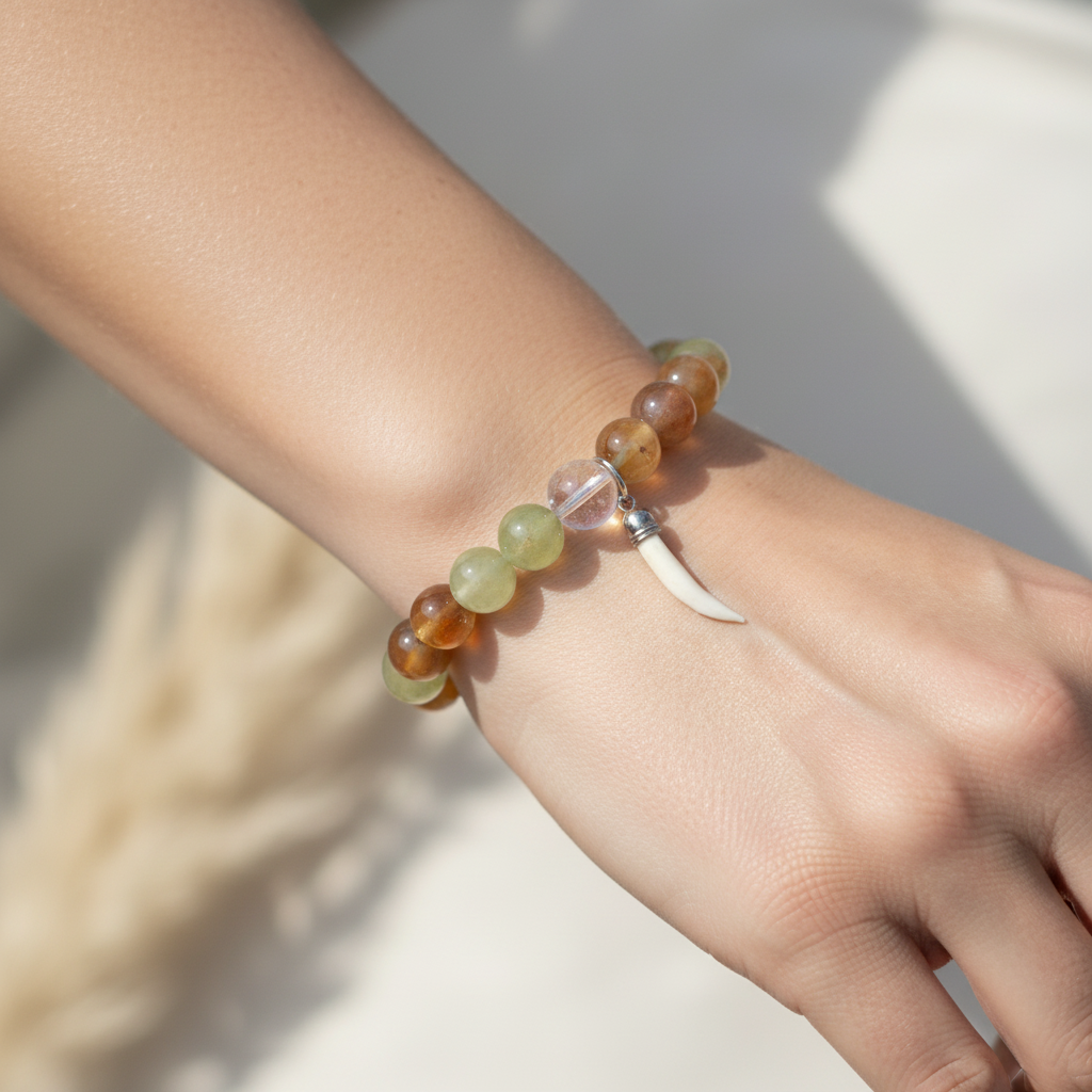 White model wearing The Wood Wanderer Bracelet