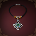 Jade Mandala Crocodile Tooth Necklace - Cover