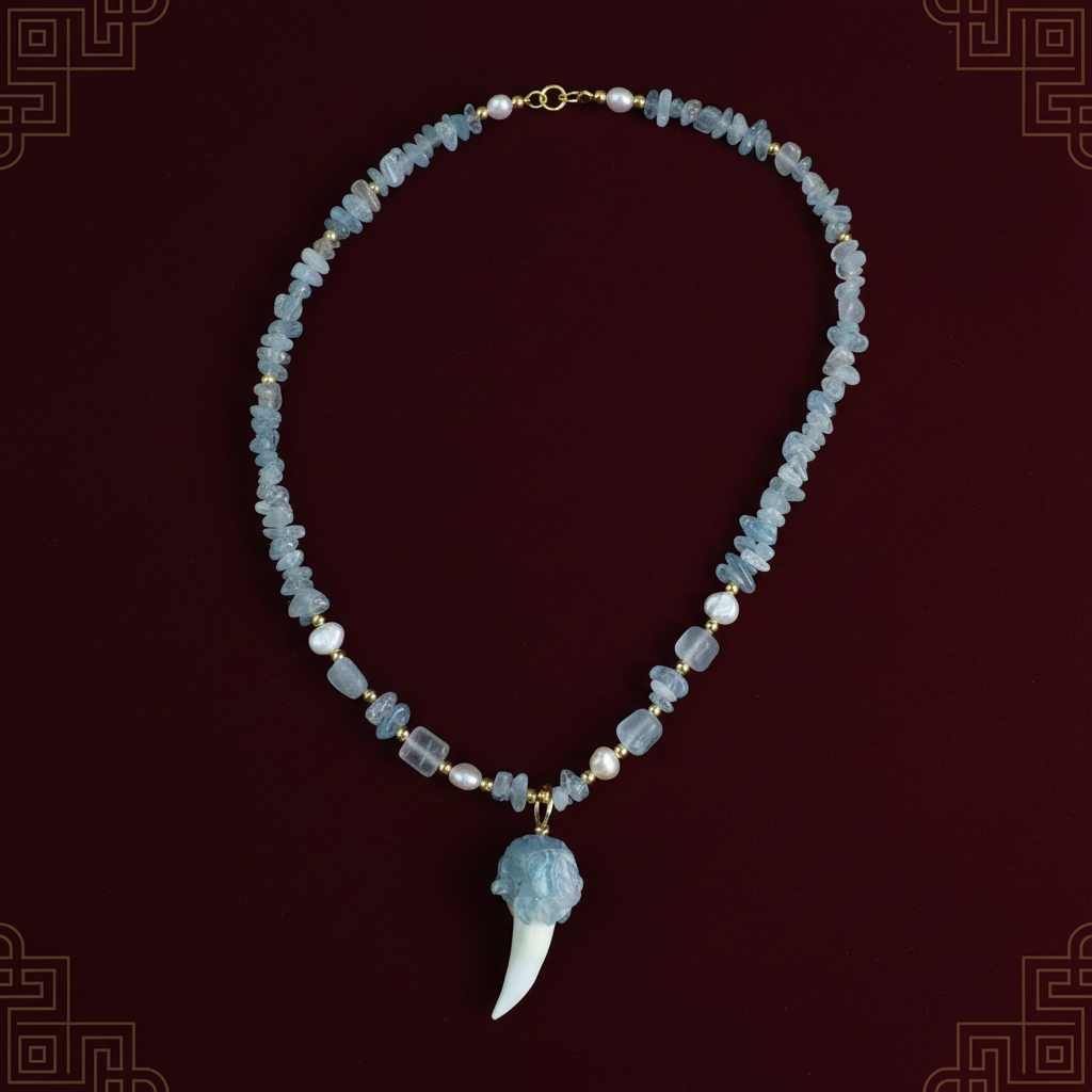 Seed Bead Crocodile Tooth Necklace - Cover