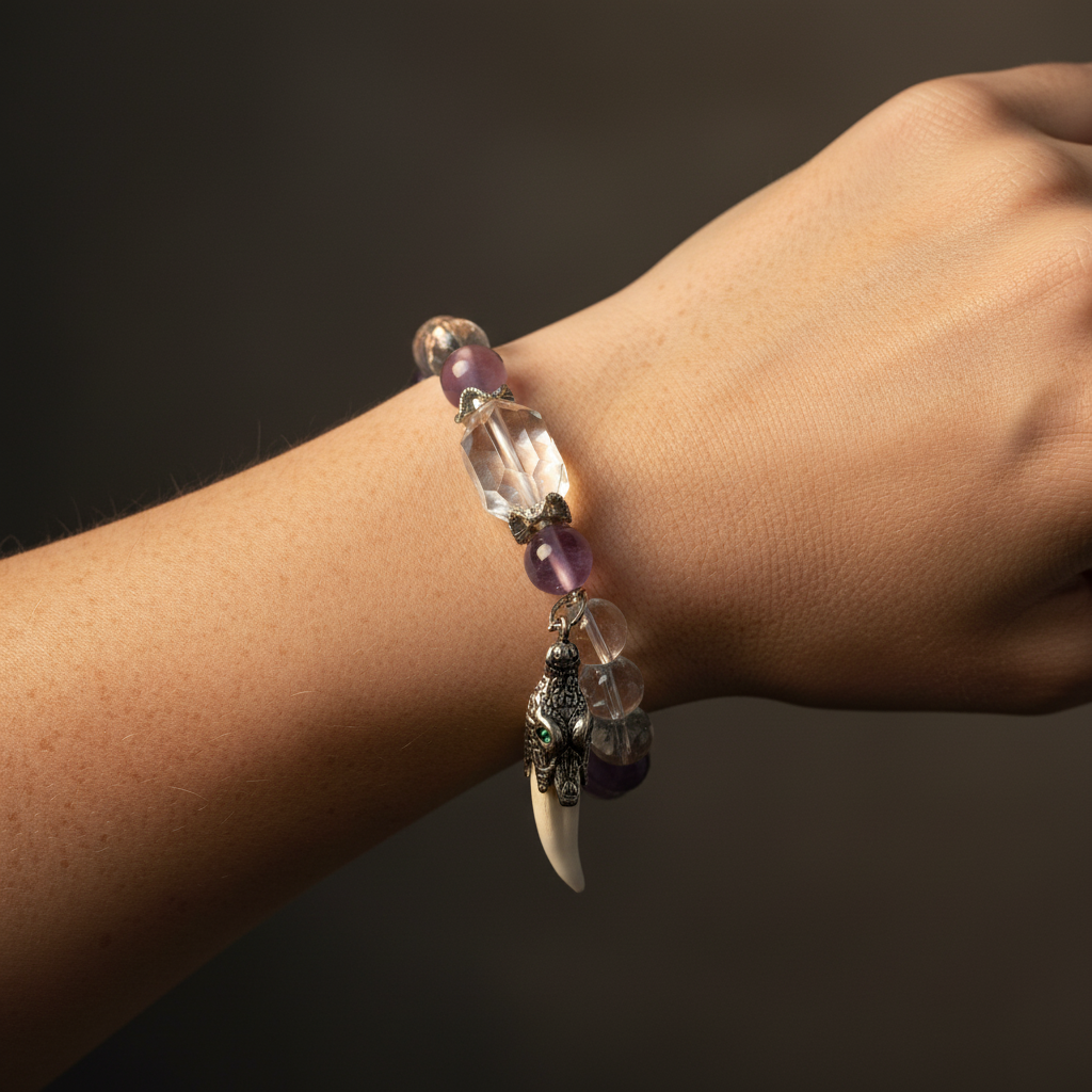 Metal Element Bracelet worn on fair skin wrist