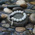Water Element Moonstone Obsidian Bracelet — hero shot